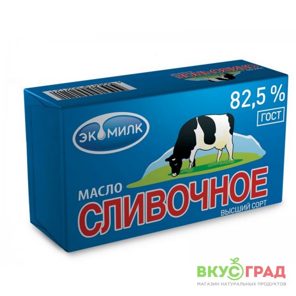 Масло сливочное 82,5% Экомилк.